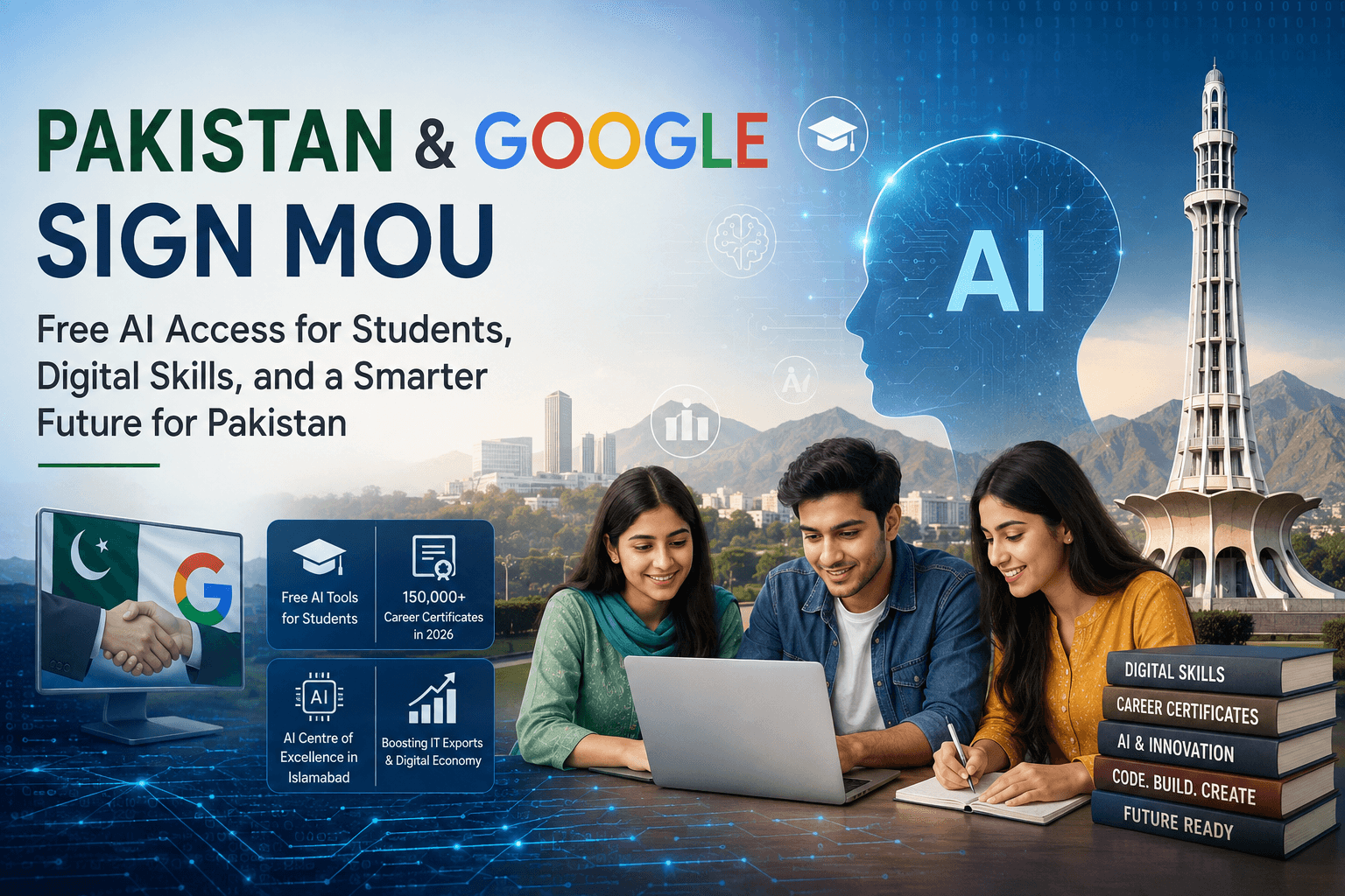 Pakistan and Google Sign MoU: Free AI Access for Students
